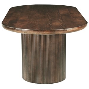 Seville-table à manger ovale 10 personnes 250 cm en bois massif brun