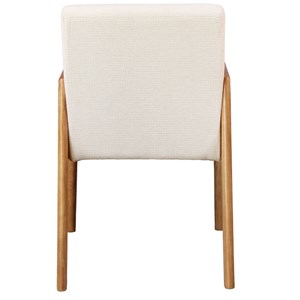 Alban-fauteuil de table en frêne naturel et tissu trendy ecru (x2)