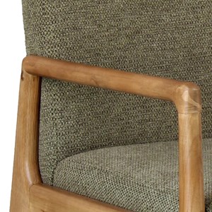 Alban-fauteuil de table en frêne naturel et tissu trendy sauge (x2)
