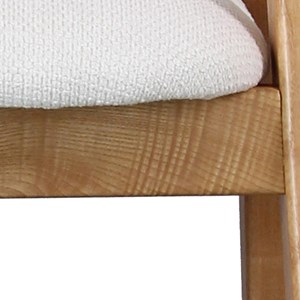 Camille-chaise de bar en frêne naturel et tissu trendy ecru (x2)