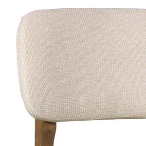 Cliff-tabouret de bar en bois patiné noyer et tissu trendy ecru (x2)