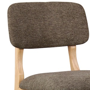 Cliff-tabouret de bar en bois naturel et tissu trendy taupe (x2)