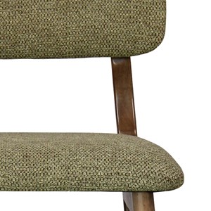 Cliff-tabouret de bar en bois patiné noyer et tissu trendy sauge(x2)