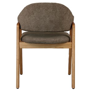 Wool-chaise en frêne naturel et tissu trendy taupe (x2)
