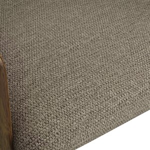 Wool-chaise en frêne patiné noyer et tissu trendy taupe (x2)