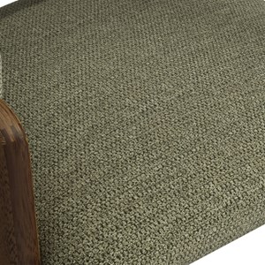 Wool-chaise en frêne patiné noyer et tissu trendy sauge (x2)