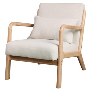 Zack-fauteuil en bois naturel et tissu trendy ecru