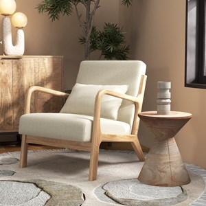 Zack-fauteuil en bois naturel et tissu trendy ecru