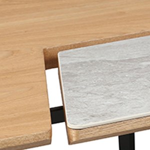 Table basse hexagonale bi-matière