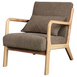 Zack-fauteuil en bois naturel et tissu trendy taupe