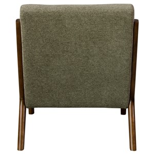 Zack-fauteuil en bois patiné noyer et tissu trendy sauge