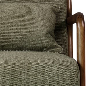 Zack-fauteuil en bois patiné noyer et tissu trendy sauge