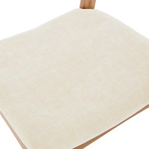 Tina-chaise en chêne massif et tissu bliss ecru (x2)