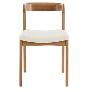 Tina-chaise en chêne massif et tissu bliss ecru (x2)