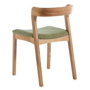 Tina-chaise en chêne massif et tissu bliss sauge (x2)
