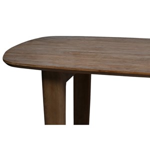 Corte-table à manger 8 personnes 200 cm en bois massif brossé