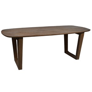 Corte-table à manger 8 personnes 200 cm en bois massif brossé