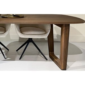 Corte-table à manger 8 personnes 200 cm en bois massif brossé