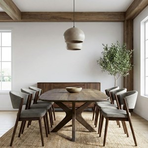 Epsy-table à manger ovale 10 personnes 250 cm en bois massif