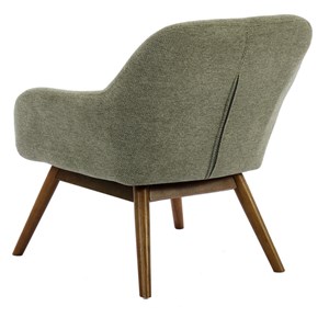 Malmo-fauteuil en bois patiné noyer et tissu trendy sauge