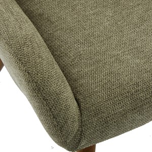 Malmo-fauteuil en bois patiné noyer et tissu trendy sauge