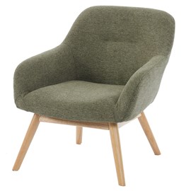 Malmo-fauteuil en bois naturel et tissu trendy sauge