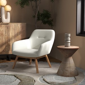 Malmo-fauteuil en bois naturel et tissu trendy beige