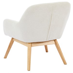 Malmo-fauteuil en bois naturel et tissu trendy beige