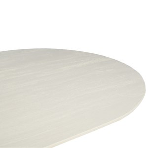 Dolce-table à manger ovale 10 personnes 230 cm en bois massif ivoire