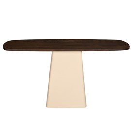 Dylon-console en bois massif et métal ivoire