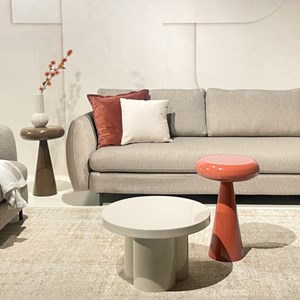 Tilt-table basse d'appoint en acier laqué red