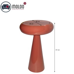 Tilt-table basse d'appoint en acier laqué red