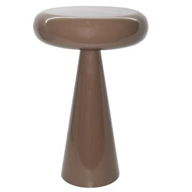 Tilt-table basse d'appoint en acier laqué café