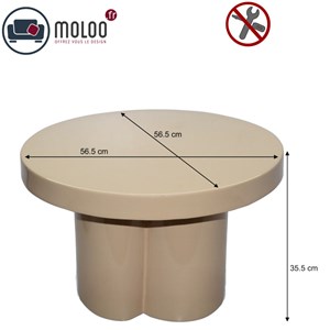Fiona-table basse ronde d56 cm café