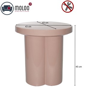 Fiona-table basse ronde d43 retro pink