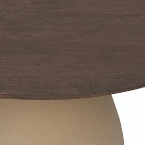 Dylon-table basse d76 cm en bois brun et ivoire