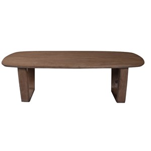 Corte-table basse en bois massif brossé brun