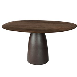 Dylon-table à manger 4 personnes d120 cm en bois massif et métal