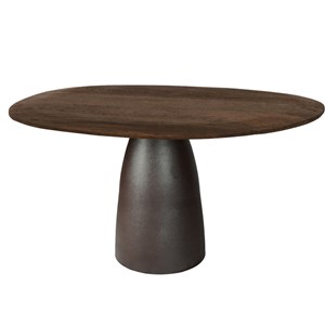 Dylon-table à manger 4 personnes d120 cm en bois massif et métal