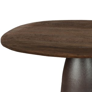 Dylon-table à manger 4 personnes d120 cm en bois massif et métal