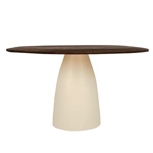 Dylon-table à manger ronde 4 personnes d140 bois massif brun