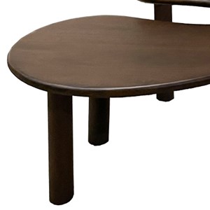 Nubis-set de 2 tables basses gigognes en bois massif teinté