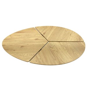 Table basse ovale pieds métal et plateau