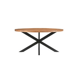 Bari-table à manger ovale 6 personnes 160 cm en bois massif
