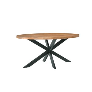 Bari-table à manger ovale 6 personnes 160 cm en bois massif