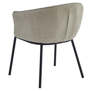 Alvin-fauteuil de table en tissu luxury grège