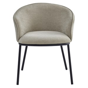 Alvin-fauteuil de table en tissu luxury grège