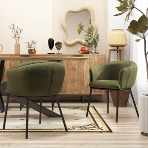 Alvin-fauteuil de table en tissu luxury kaki