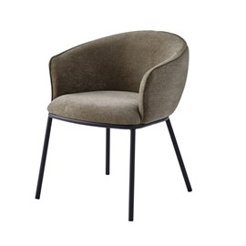 Alvin-fauteuil de table en tissu luxury taupe