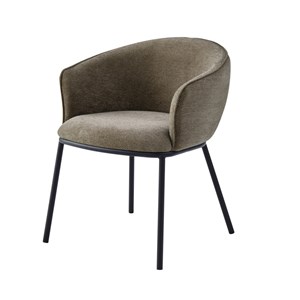 Alvin-fauteuil de table en tissu luxury taupe